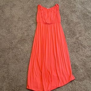Boutique coral maxi dress